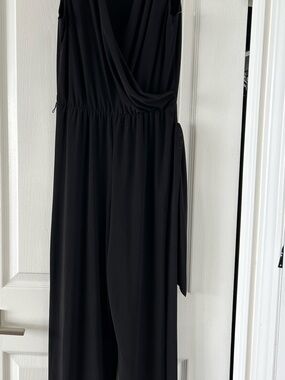 Tiana Black Draped Jumpsuit